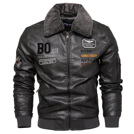 Men's Leather Slim Fit Leather Jacket