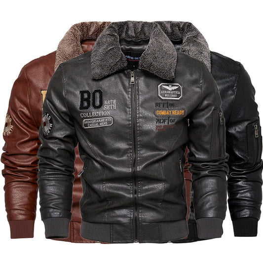 Men's Leather Slim Fit Leather Jacket