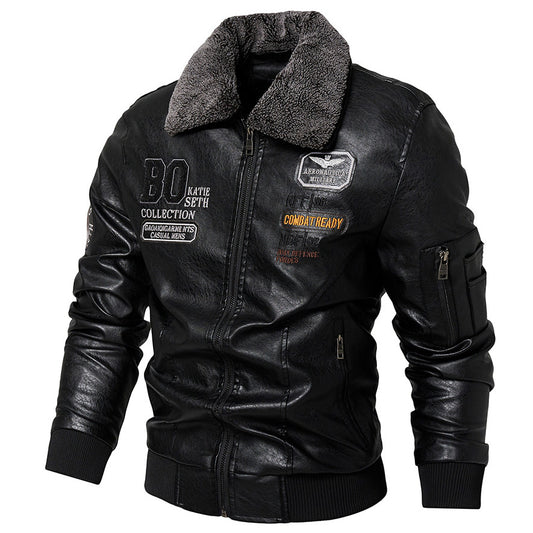 Men's Leather Slim Fit Leather Jacket