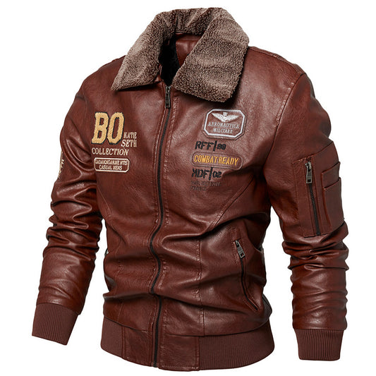Men's Leather Slim Fit Leather Jacket
