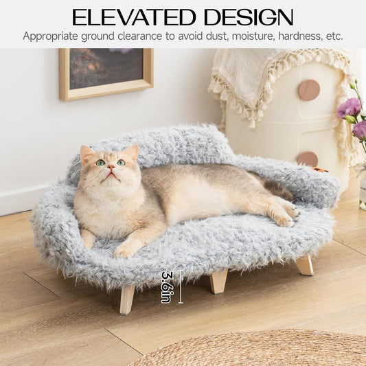 Elevated Cat Bed With Washable Cover
