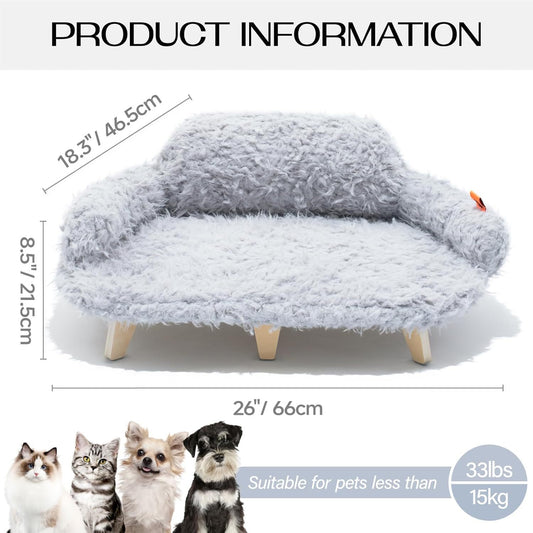 Elevated Cat Bed With Washable Cover