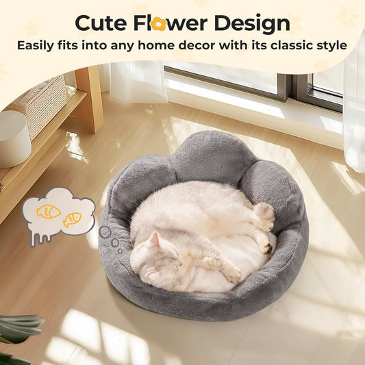 MEWOOFUN Cat Bed And Small Dog Bed, Washable