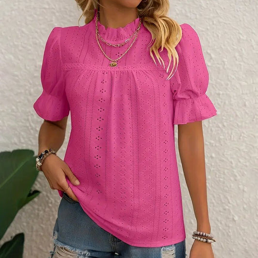Women's Elegant Ruffle Detail Top
