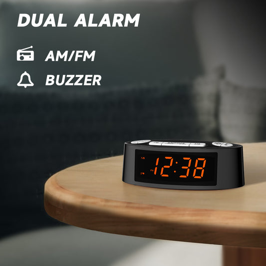 Alarm Clock Radio With Dual Alarm Sleep Timer