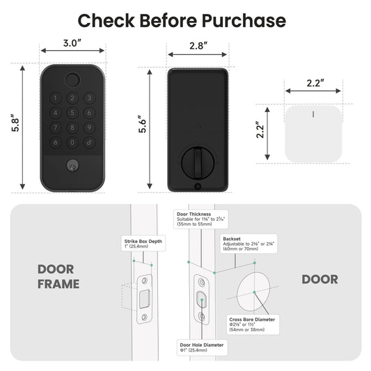 Smart WiFi & Bluetooth Door Lock With Fingerprin