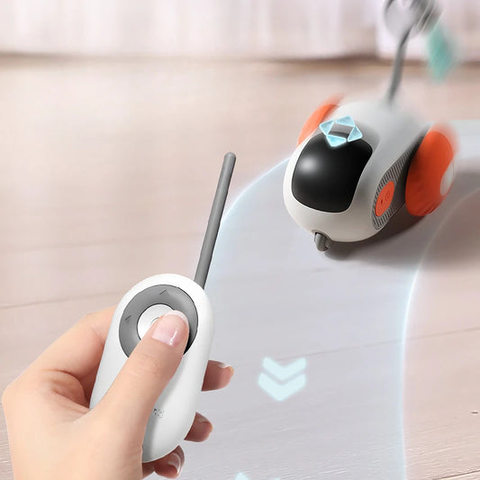 Remote Control Smart Cat Car Toy โ Automatic Self-Moving, Obstacle-Avoiding Interactive Toy with USB Charging & Replacement Head