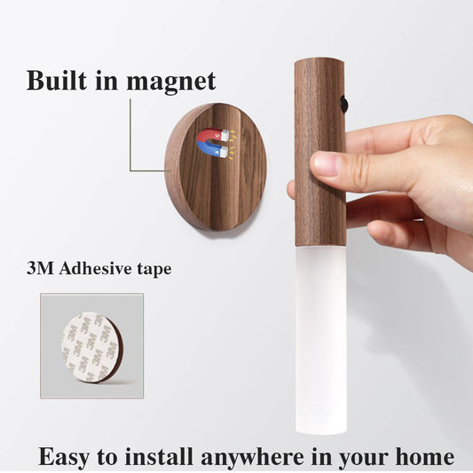 Smart LED Magnetic Wood Wireless Night Light
