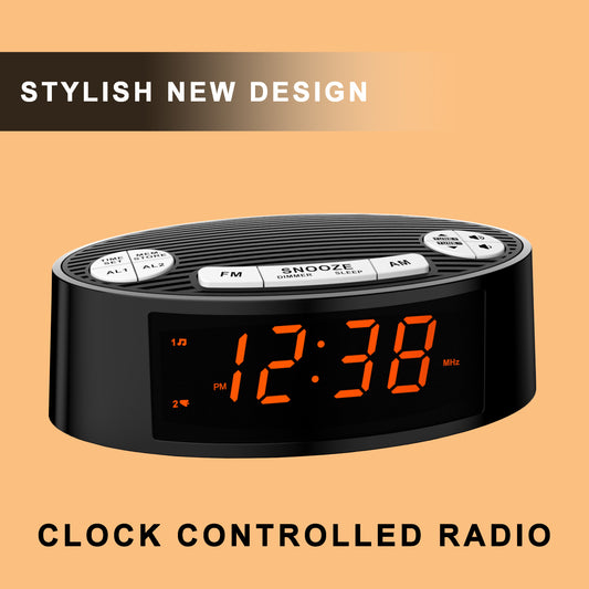 Alarm Clock Radio With Dual Alarm Sleep Timer