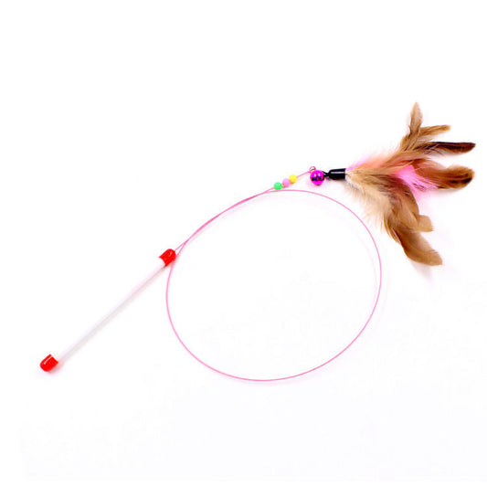 Steel Wire Feather Funny Cat Stick