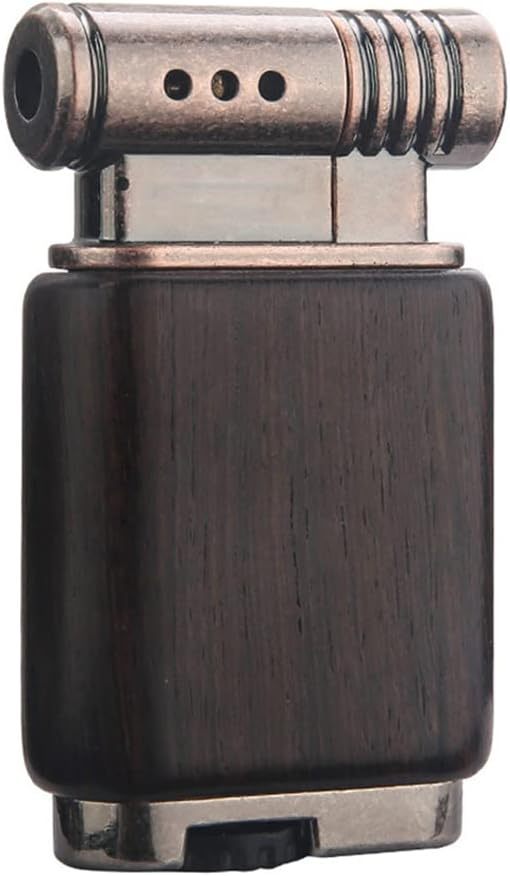 Soft Flame Refillable Gas Lighter | Wooden Case
