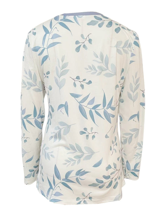 Leaf Printed Casual Top