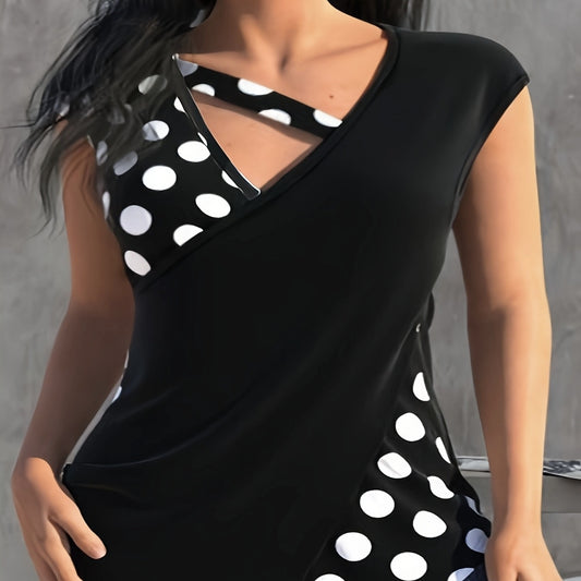 Women's Sleeveless Collar Top