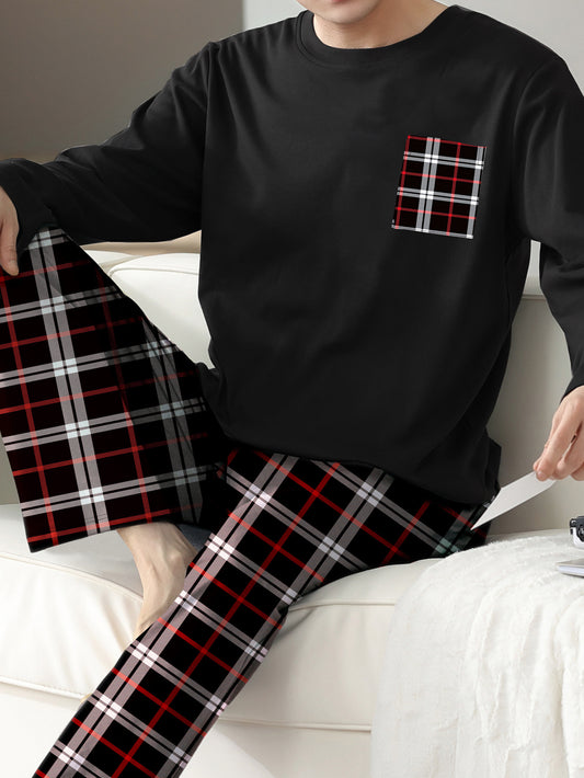 Ice Silk Men's Pajama Set