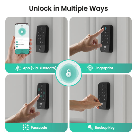 Smart WiFi & Bluetooth Door Lock With Fingerprin