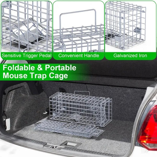 2Pcs Foldable Rat Trap Cage