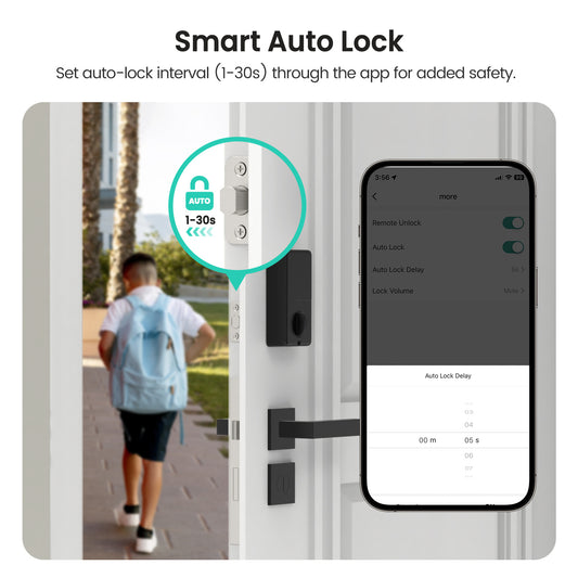 Smart WiFi & Bluetooth Door Lock With Fingerprin