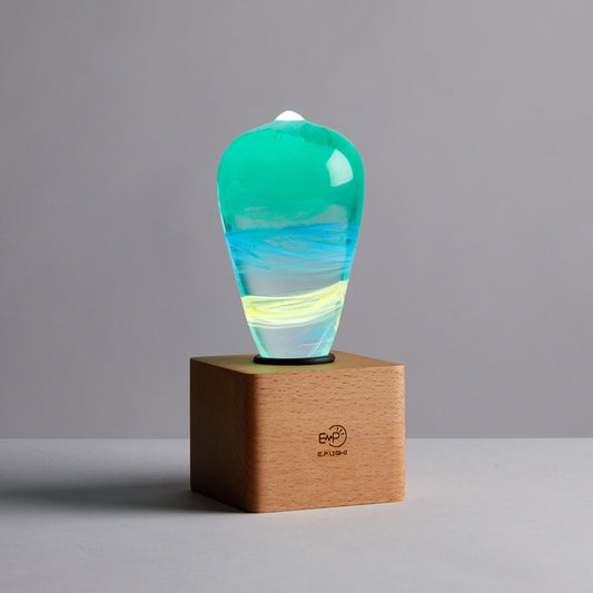 Resin Wood Table Lamp