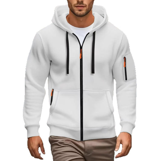 Zipper Hooded Sweatshirt
