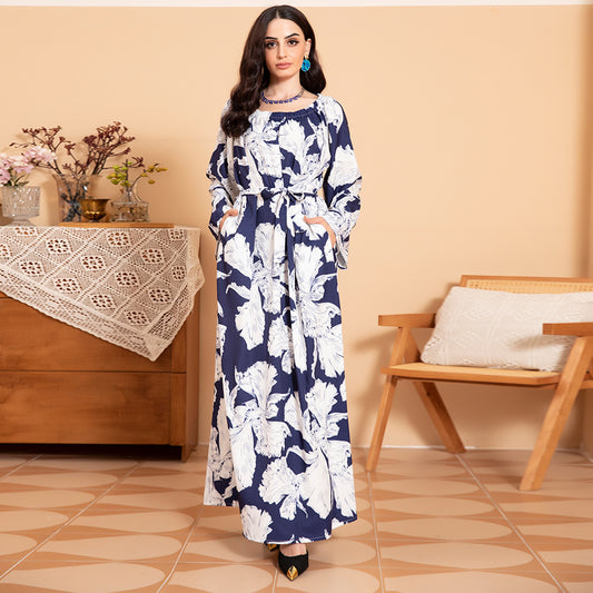 Elegant Style Round Neck Long Dresses