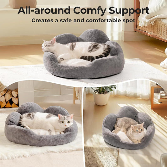 MEWOOFUN Cat Bed And Small Dog Bed, Washable