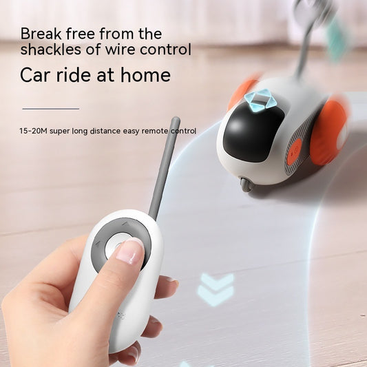 Remote Control Smart Cat Car Toy โ Automatic Self-Moving, Obstacle-Avoiding Interactive Toy with USB Charging & Replacement Head