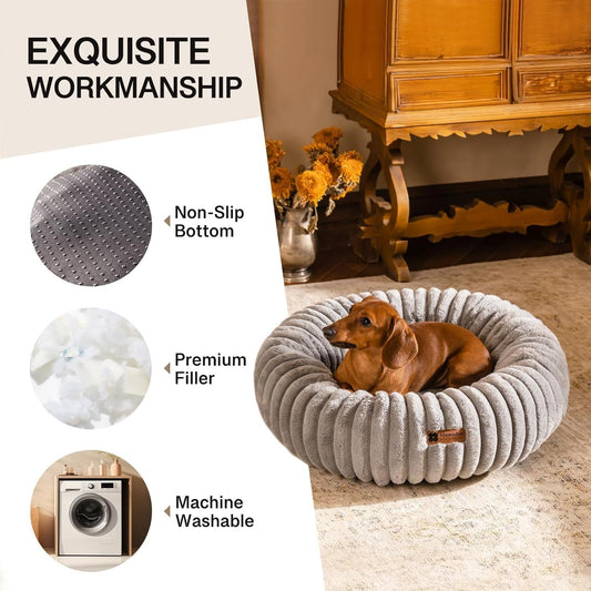 MEWOOFUN Donut Cat Bed - Washable