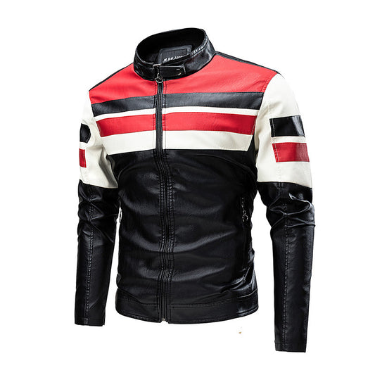 Motorcycle Stitching Leather Jacket
