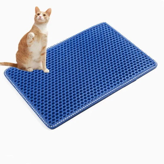 Anti-Splash EVA Double-Layer Cat Litter Mat – Waterproof, Non-Slip & Easy-Clean Litter Trapper