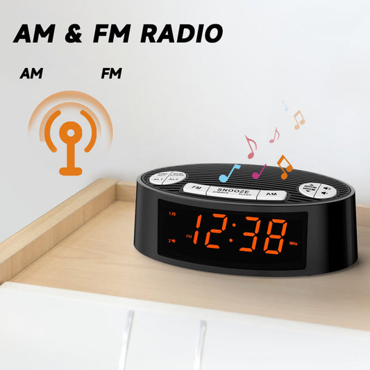 Alarm Clock Radio With Dual Alarm Sleep Timer