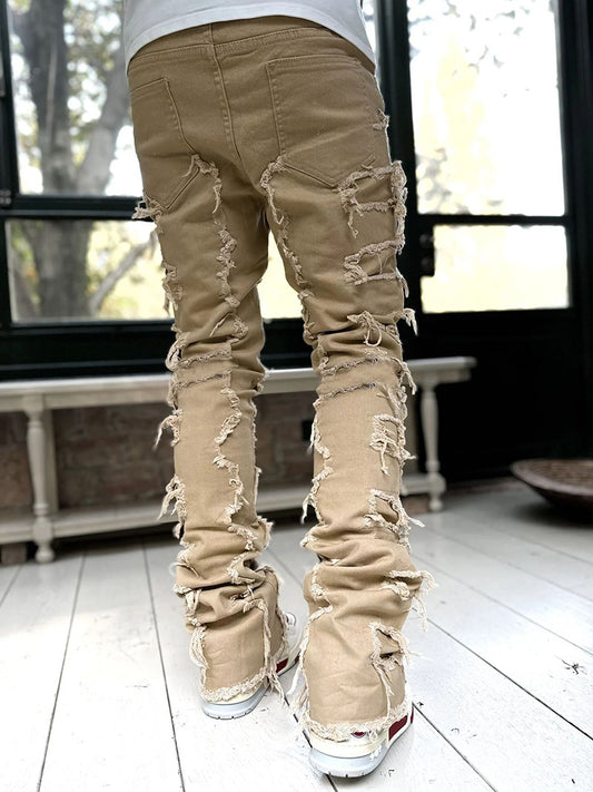 Men Patched Pants