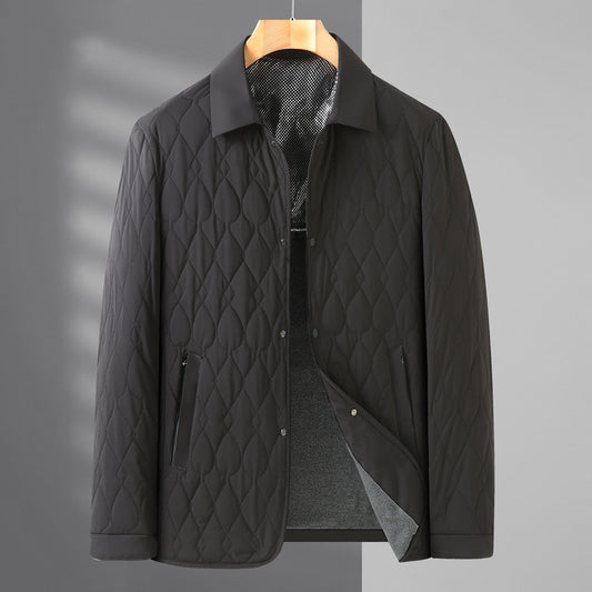 Men's Diamond Lattice Cotton-padded Coat