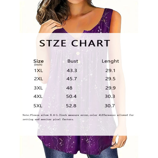 Size Sleeveless Button-Front Blouse