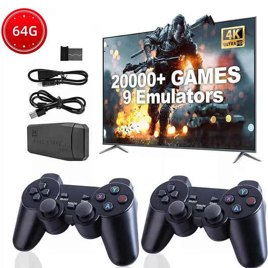 4K Retro Game Console | 20000- Video Games | Wireless Controllers