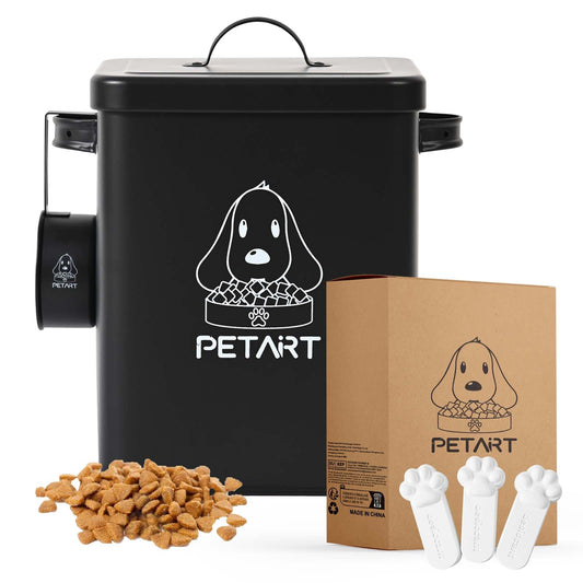 Metal Pet Food Storage Container With Spoon