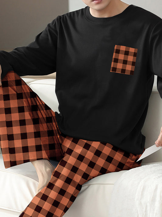 Ice Silk Men's Pajama Set