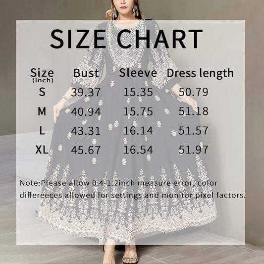 Women's Bohemian Embroidered Maxi