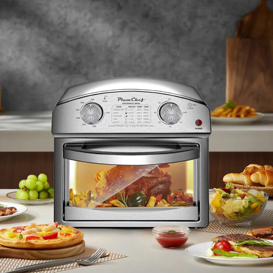 Classic Stainless Steel Air Fryer With Dual Knob Control