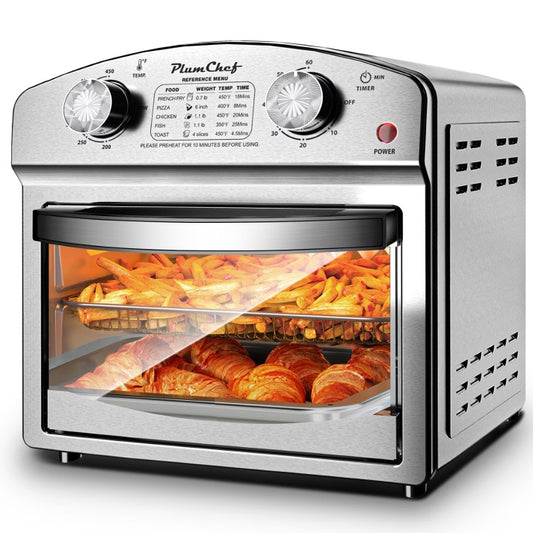 Classic Stainless Steel Air Fryer With Dual Knob Control