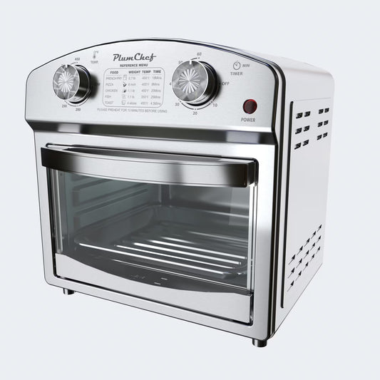 Classic Stainless Steel Air Fryer With Dual Knob Control