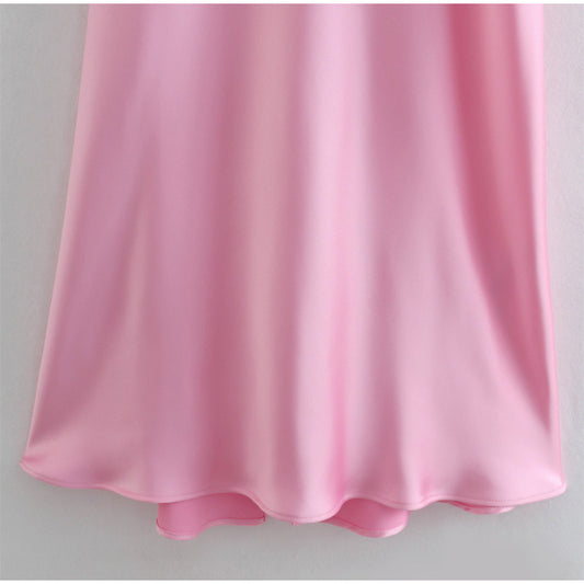 Women Camis Satin Long Dress