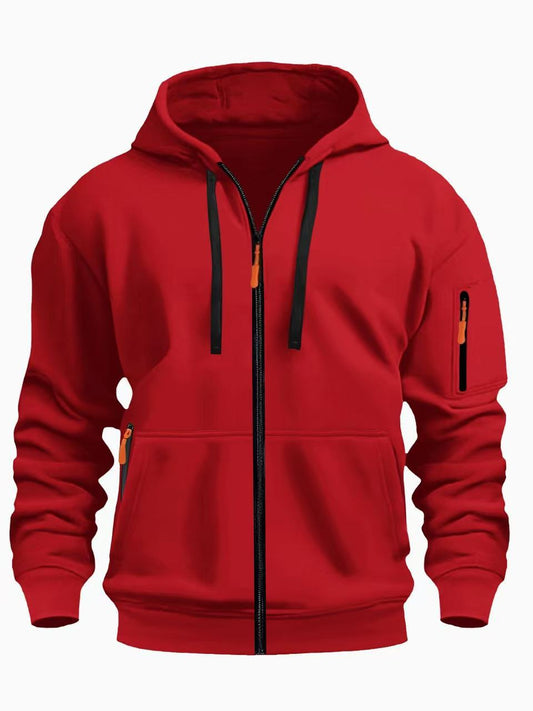 Zipper Hooded Sweatshirt