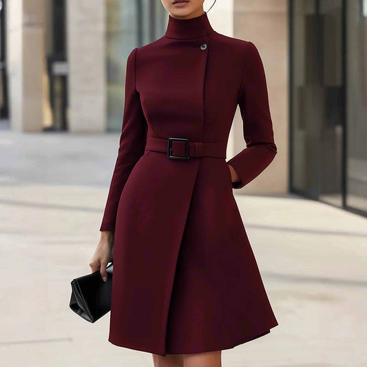 Women's Stand Collar Office Dress