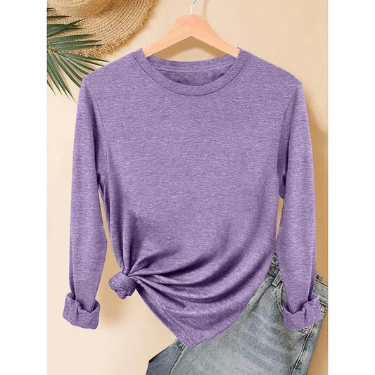 Womens 5 Packs Long Sleeve Crew Neck Tops