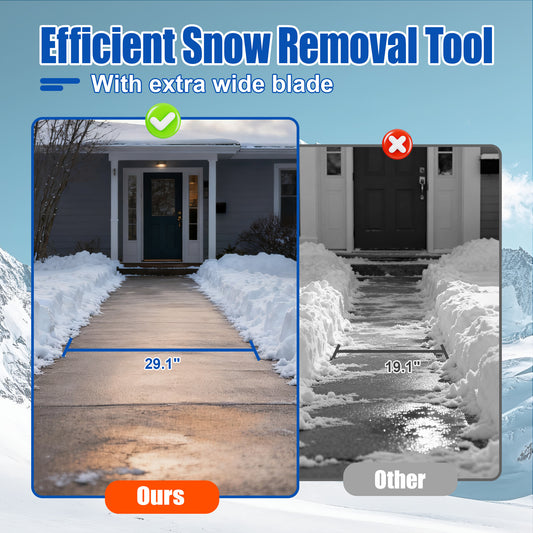 High Metal Snowplow Features Two Wheels