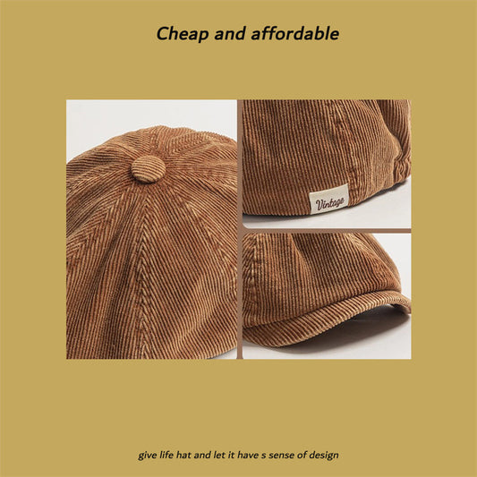 Corduroy Eight-panel Cap