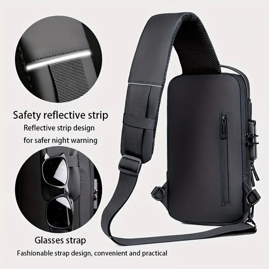 Men Waterproof Motorcycle Chest Bag