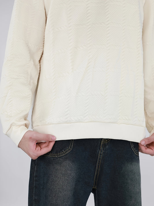 Jacquard Round Neck Hoodie