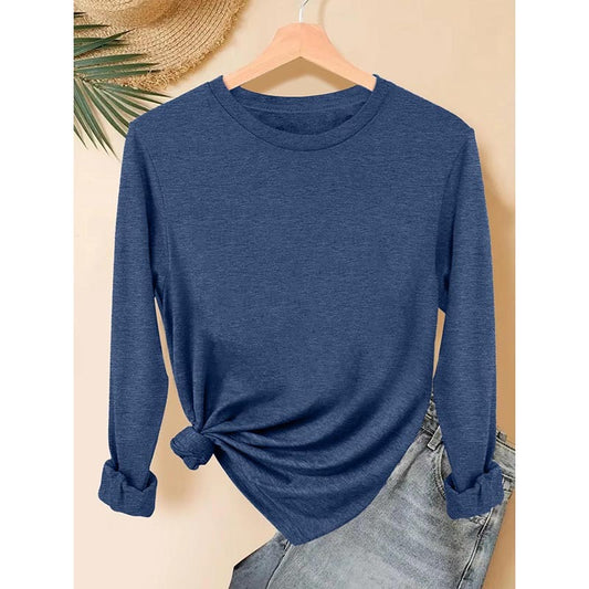 Womens 5 Packs Long Sleeve Crew Neck Tops