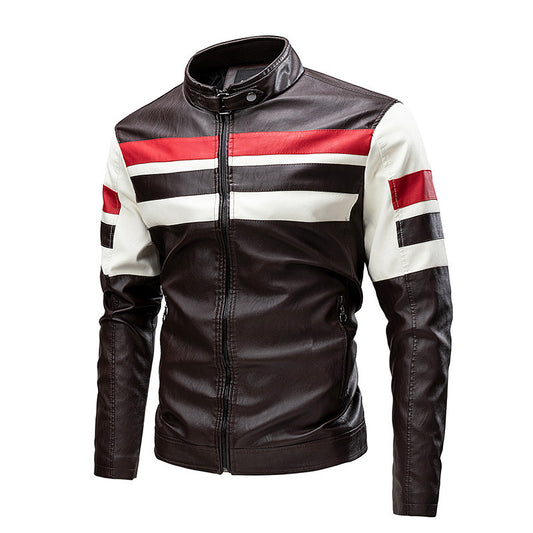 Motorcycle Stitching Leather Jacket